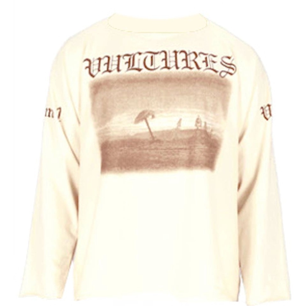 NEW - Yeezy Vultures L/S tee - Sz L - Cream color